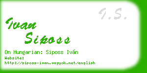ivan siposs business card