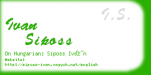 ivan siposs business card
